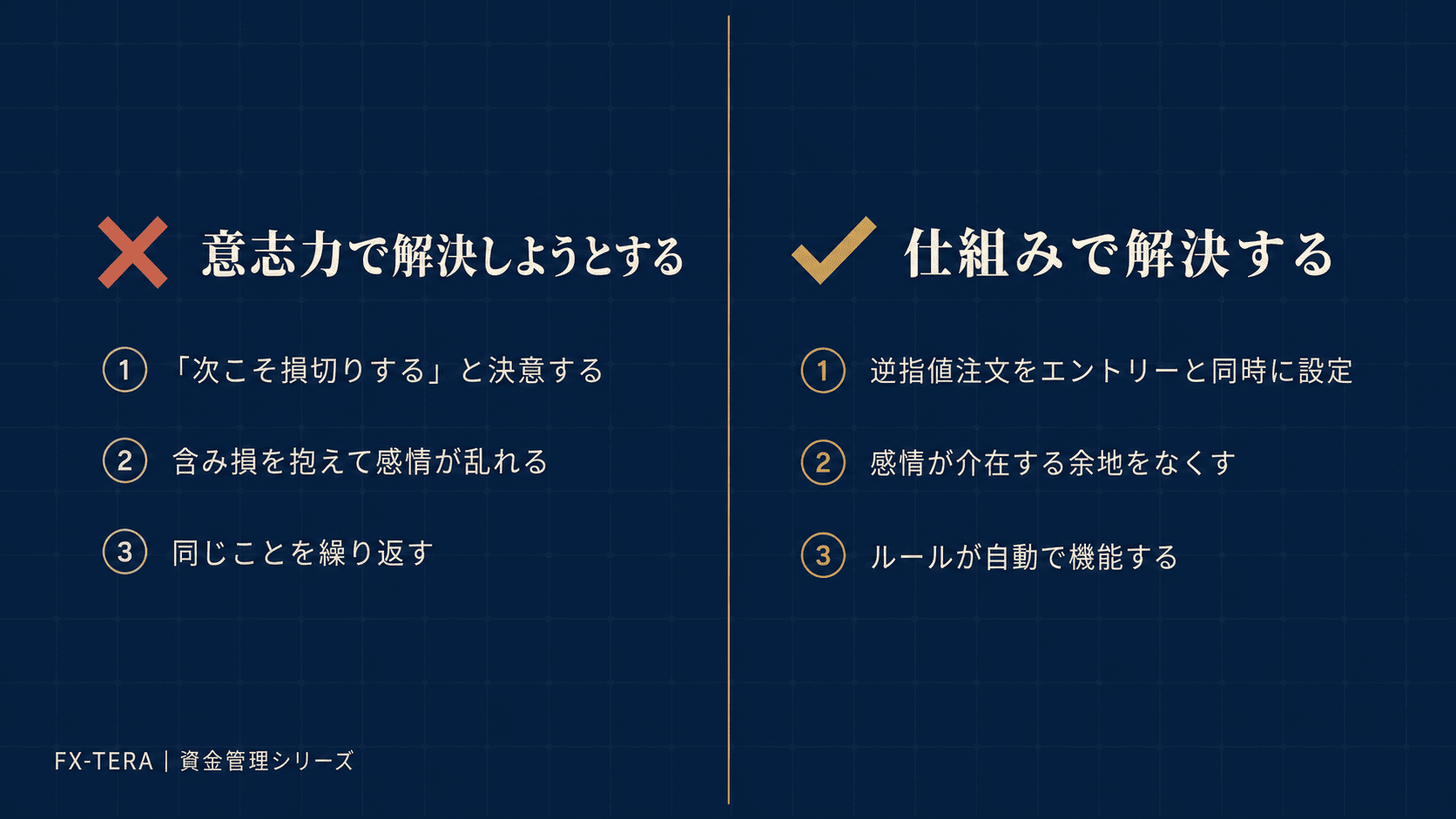 意志力で解決しようとしてはいけない